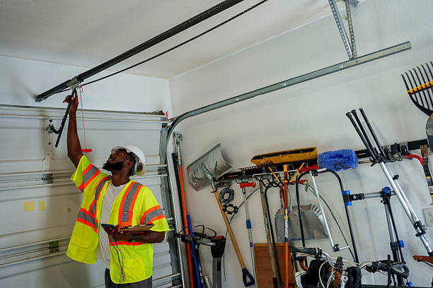 Professional Garage Door Panel Replacement technician working in Albany, NY